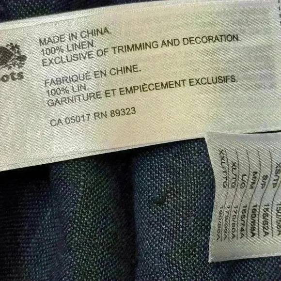 Roots 100% Linen Women’s Navy Blue Comfortable Breathable Shorts size Large - Picture 5 of 8